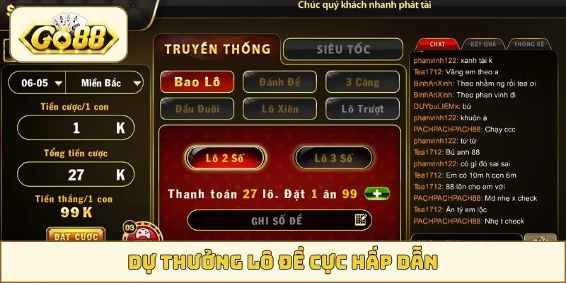 Dự thưởng lô đề cực hấp dẫn