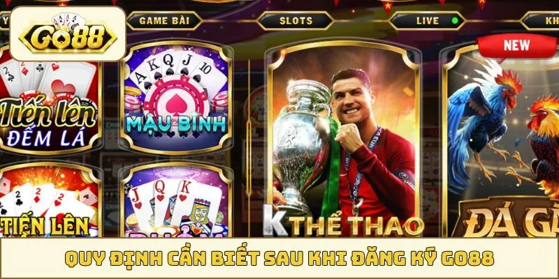 Quy định cần biết sau khi đăng ký GO88